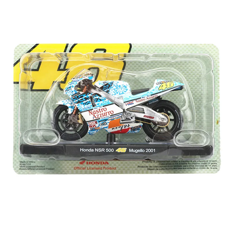 Mugello 2001 Модель мотоцикла из 1:18 сплава, игрушечный моторный велосипед № 46, Чемпионат мира по мотокроссу, Внедорожный гоночный автомобиль, игрушки для детской коллекции - Цвет: Mugello 2001
