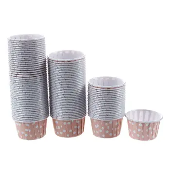 

100X Cupcake Wrapper Paper Cake Case Baking Cups Liner Muffin Pink