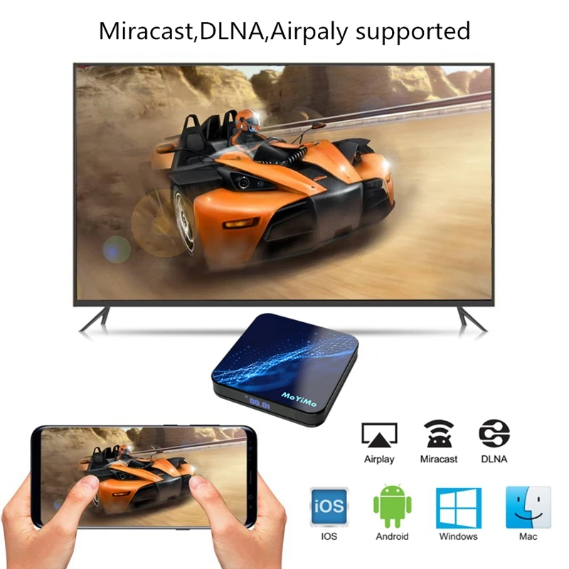 MoYiMo-M5 Android 9,0 Smart Android tv Box 2,4G/5G Wifi 4GB DDR3 tv BOX 4K HD телеприставка