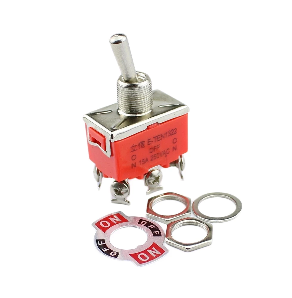 1PCS-E-TEN1322-15A-250V-6-pin-Waterproof-Switch-Cap-On-Off-On-Miniature ...
