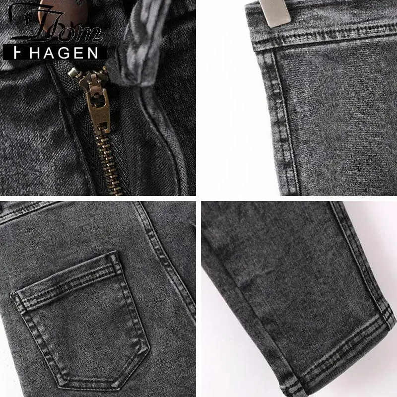 Женские джинсы эластичные облегающие хлопковые леггинсы однотонные черные