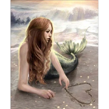 

Full Round Drill 5D DIY Diamond Painting Mermaid 3D Embroidery Cross Stitch Mosaic Decor