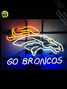 

Neon Sign for Go Broncos neon bulb Sign Horse Beer Pub Neon lights Sign glass enseigne lumineuse neon lights for rooms neon art