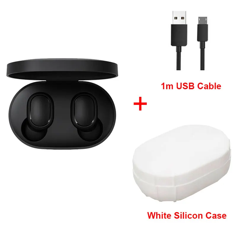 Xiaomi Redmi Airdots TWS Bluetooth 5,0 наушники сенсорные стерео с микрофоном Беспроводные спортивные наушники для Android и iOS - Цвет: Cable White Case