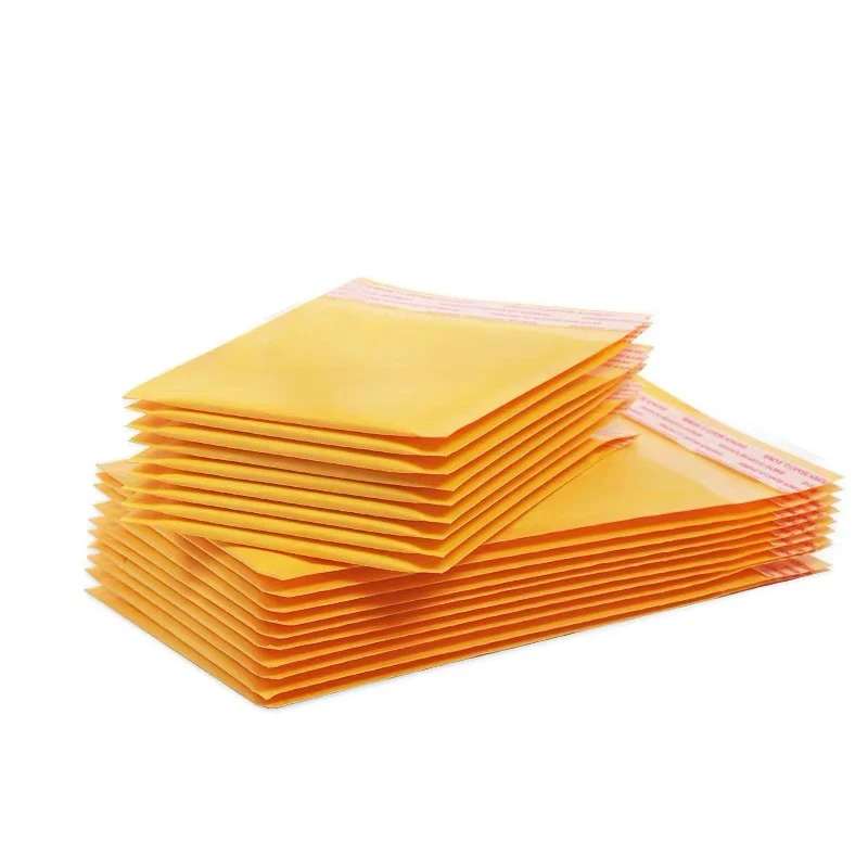 10PCS Yellow Kraft Paper Bubble Envelopes Bags Padded Mailers Shipping Envelope With Bubble Packaging Bags Courier Storage