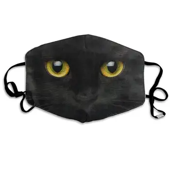 

Black Cat Kitten Inspiring Dust Mouth Mask Reusable Anti-Dust Face Mask Adjustable Earloop Skin Protection