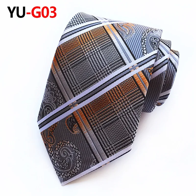 Necktie Мужская жаккардовая тканая полосатая рубашка с узором пейсли для свадебной вечеринки узкий галстук на шею аксессуар из полиэстера 8 см Шелковый деловой галстук - Цвет: Necktie