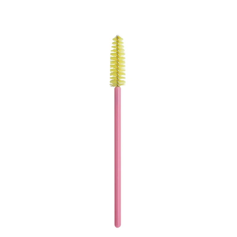 1/50 шт одноразовые нейлоновые палочки для туши для ресниц синие золотистые синие ручки кисти для ресниц кисти для макияжа Инструменты для наращивания ресниц - Handle Color: 50pcs pink yellow