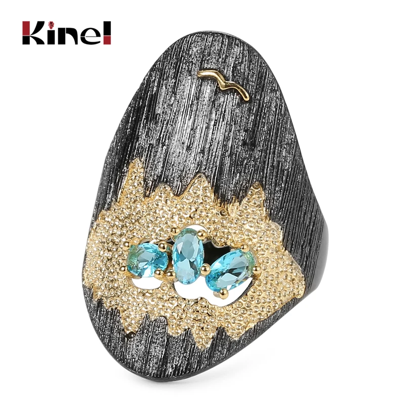 Kinel Anillo De Boda Nupcial Vintage Para Mujer Anillo De Compromiso 