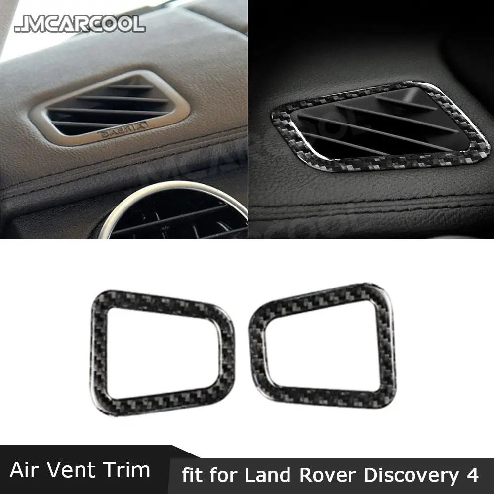 

Car Dashboard AC Outlet Air Vent Carbon Fiber Trim Frame Cover Decals Stickers For Land Rover Discovery 4 LR4 2010-2016