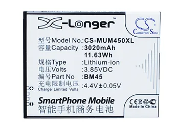 

Cameron Sino Battery For Xiaomi 2015213,Note 2 Premium Edition,Note 2 Premium Edition Dual SI 3020mAh / 11.63Wh