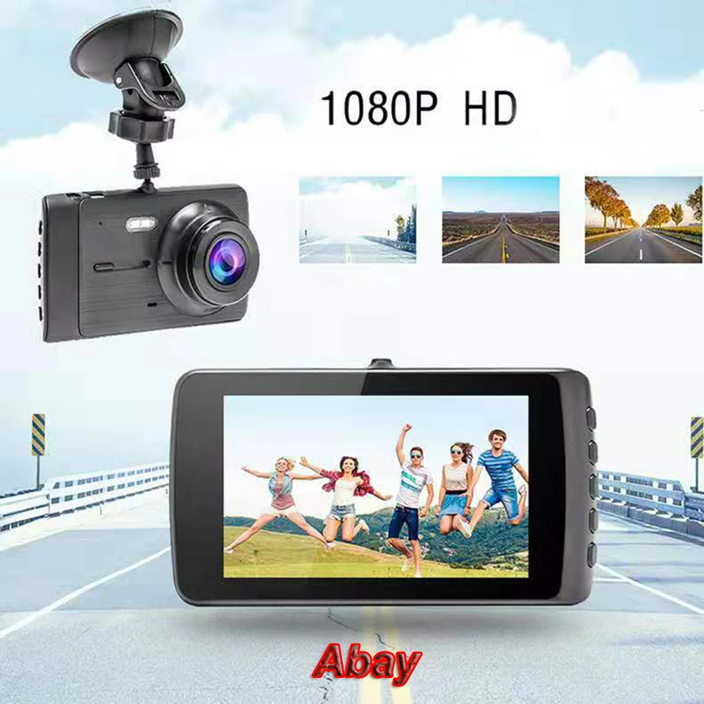 HD 4 дюйма Экран Двойной объектив изображения 1080P широкий Angle170 вождения
