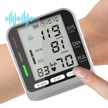

Wrist Sphygmomanometer Intelligent Blood Pressure Monitor Precise Digital BP Meter With Voice Function Tonometer Health Care