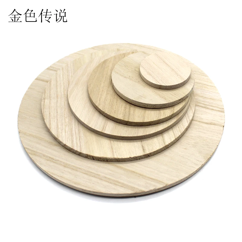 5 мм круглые доски paulownia толстые деревянные фишки DIY модель ручной работы материал