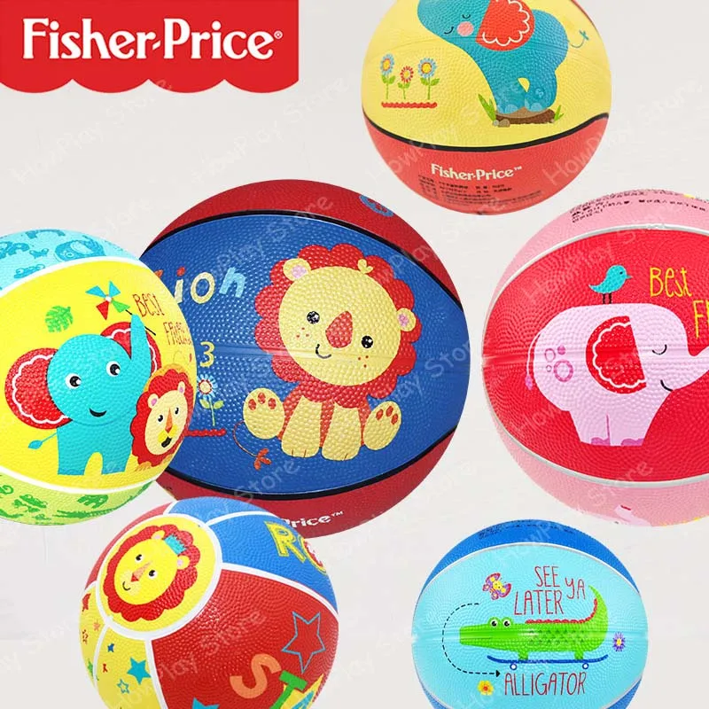 Fisher Price детские игрушечные мячи Баскетбол мультфильм животных 7 дюймов резиновый