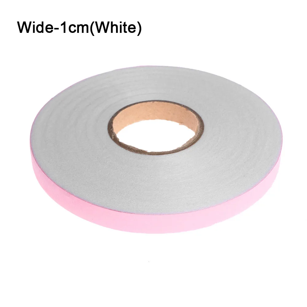 Wide-1cm(White) 100 метров/рулон односторонней клейкой ткани для шитья, рулон железа на подкладе, лента для шитья одежды - Цвет: Wide-1cm(White)