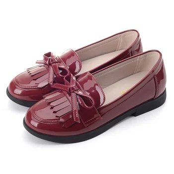 

2019 Autumn Kids Footwear Fashion Oxfords British Shoes Brand Pigskin Insole Party Shoes For Girls Casual Leather School Shoes
