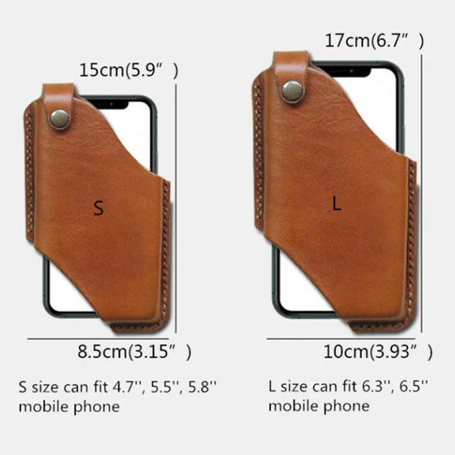 Messenger Bag Uomo Fondina Da Cintura Per Cellulare In Pelle, Custodia Da Cintura Borsello Uomo In Pelle - Foto 3