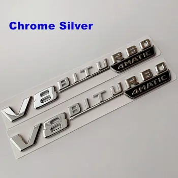 

Fender Wind Vane Air Sticker V8 BITURBO 4matic+ Badge Logo For Mercedes Benz AMG Styling W204 W205 W207 W211 W212 Car 3D Sticker