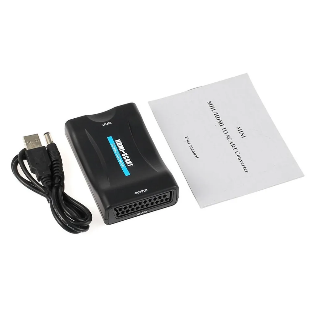 1080P HDMI к SCART Видео Аудио высококлассный преобразователь av-сигнала адаптер HD приемник ТВ DVD с оригинальной коробкой