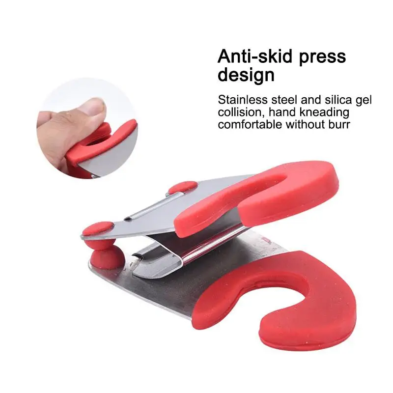 New Stainless Steel Pot Clip Scoop Clamp Tongs Holder Spoon Clips For Pot Pan Spoon Spatula Storage Rack Kitchen Cooking Tools