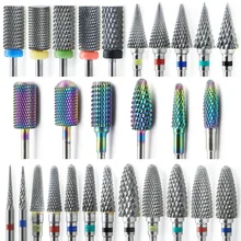 Broca profesional de carburo de tungsteno de arco iris para manicura, máquina de pedicura, taladro eléctrico para manicura y herramientas de accesorios DF025(China)