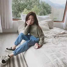 Детская одежда; коллекция года; сезон осень; стиль; джинсы для девочек; модные повседневные джинсы в Корейском стиле для больших мальчиков