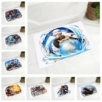 

Cartoon Anime Trafalgar Law Carpet for Children Room Hallway Non-Slip Decor One Piece Sabo Floor Doormat Flannel Door Mat Rug