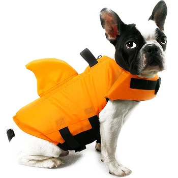 

XS-XL Pet Dog Swim Safety Life Jackets Buoyancy Shark Float Life Vest for Swimming Dog Trainings TB Sale