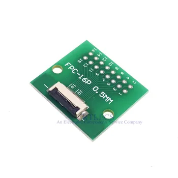 

2pcs DIY FPC FFC 16 PIN 0.5mm pitch Connector SMT Adapter to 2.54 mm Space 2.54mm pitch through hole DIP PCB adapter solder