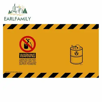 

EARLFAMILY 13cm x 7.3cm For Funny Warning Sign Car Bumper Window Stickers Car Door Protector Decal Vinyl Material Decoration