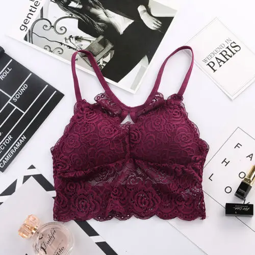 Женский кружевной бюстгальтер топ на бретельках|Майки| |