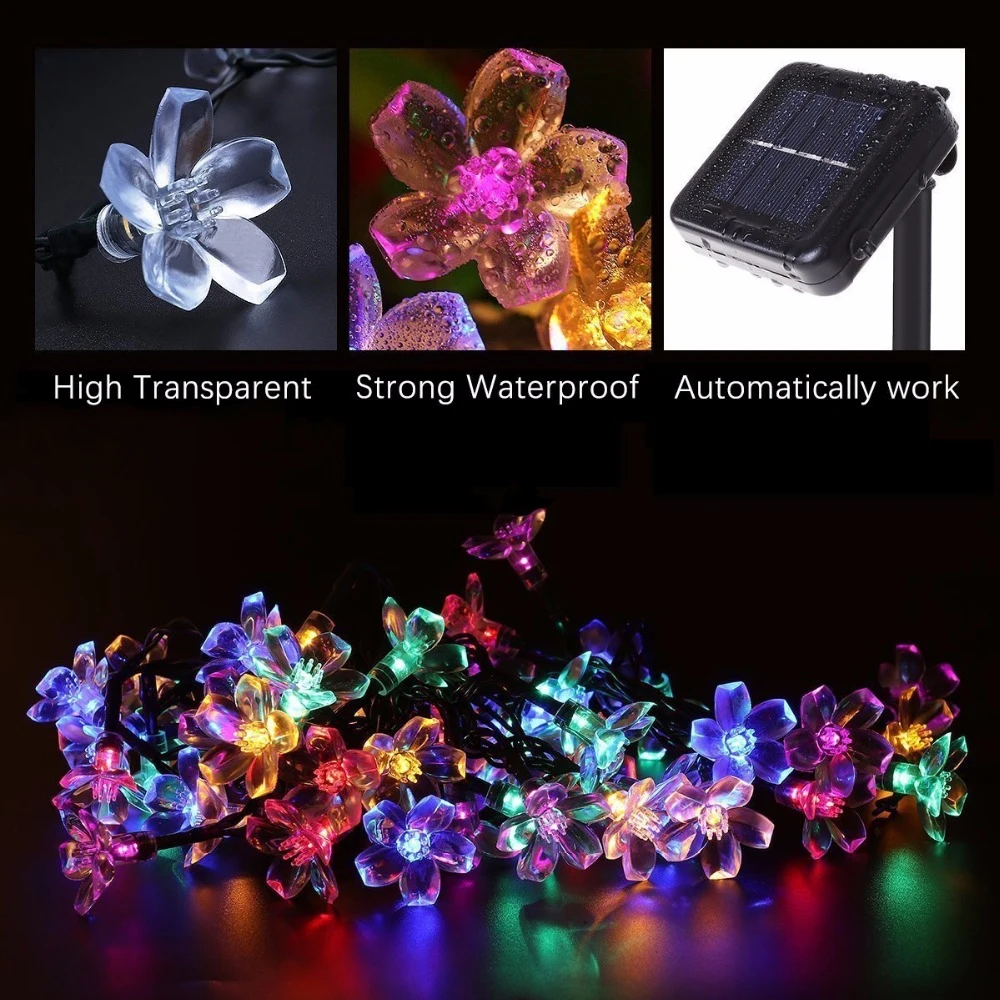 7M50 Led Solar String Light For Garden Decoration Home Party Flower Led Fairy Light Solar Lamp Outdoor Waterproof Lamp 7