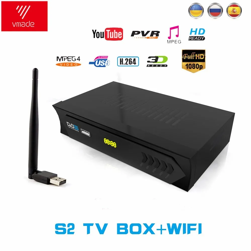 Vmade Европейский C line HD DVB S2 M5 lnb спутниковый ресивер full 1080P Испанский Португальский