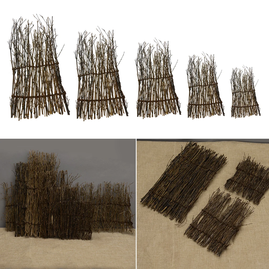 5 Sizes Garden Divider Screening Border Bamboo Slat Willow Reed Brushwood Fence Roll