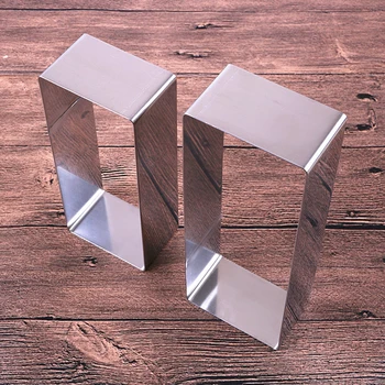 

2 Pcs Cake Mold Sturdy Prime Durable High Quality DIY Baking Mold Mousse Mould Stainless Steel Cake Mold for Store Kitchen