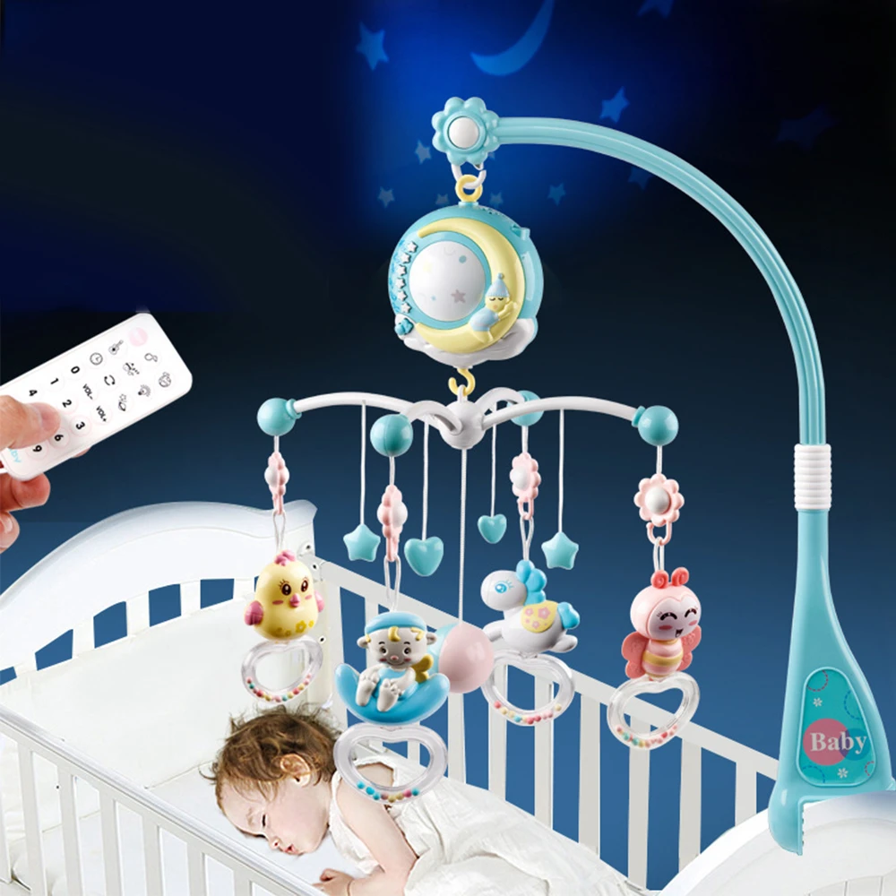 

Baby Crib Mobiles Rattles Toys Bed Bell Carousel For Cots Projection Infant Babies Toy 0-12 months For Newborns