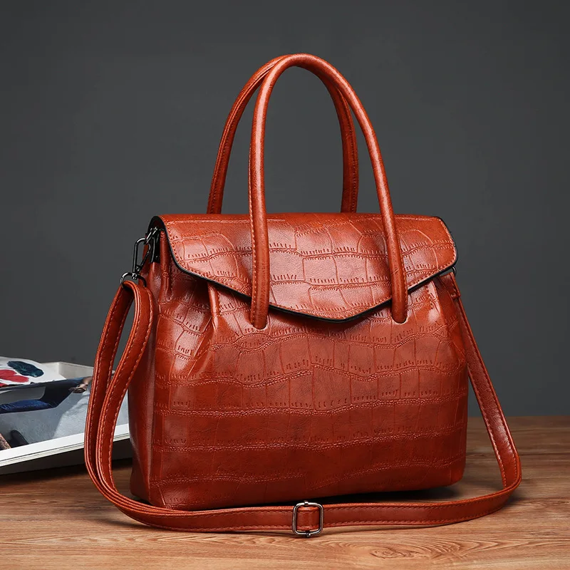 

2018 Summer New Style Women's Stone Pattern Handbag Europe And America Fashion Young And Middle-aged WOMEN'S Bag Manufacturers D