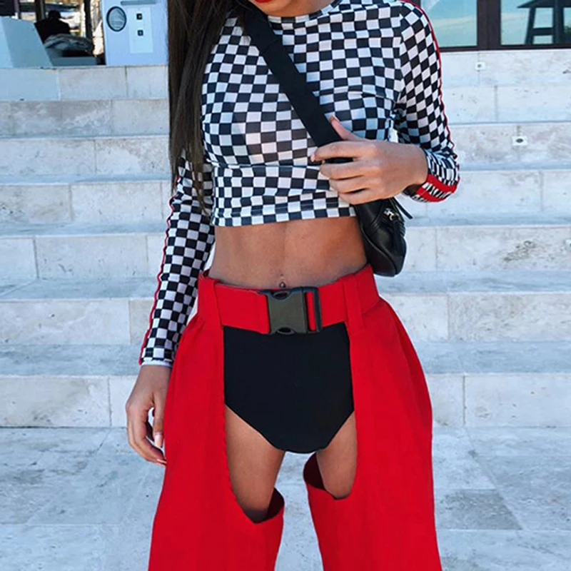 Однотонные красные свободные спортивные брюки Helisopus Новинка осени 2020 женские с