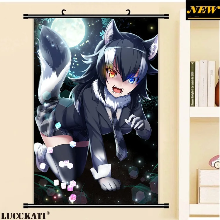 Kemono друзья серый волк Серебряная Лиса животные уши хвост крылья Сексуальная лоли