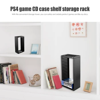 

Universal Game Disc Storage Shelf Showcase Tower CD Game Box Holder Rack Host Disc Storage Bracket for PS4 Slim Pro Parts