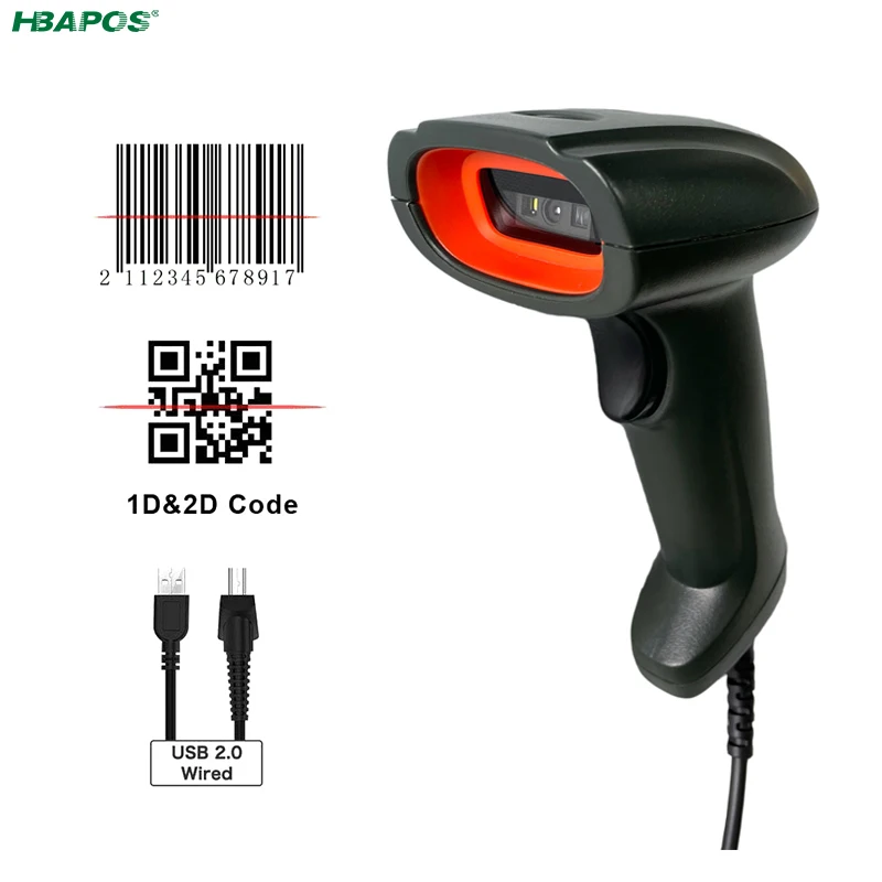 Scanner de Código de Barras Código de Barras Plataforma para Pos Wired Cmos Supermercado Handhel Scanner Leitor qr Usb 2d 1d & 6 1d & 2d cmos supermercado handhel código