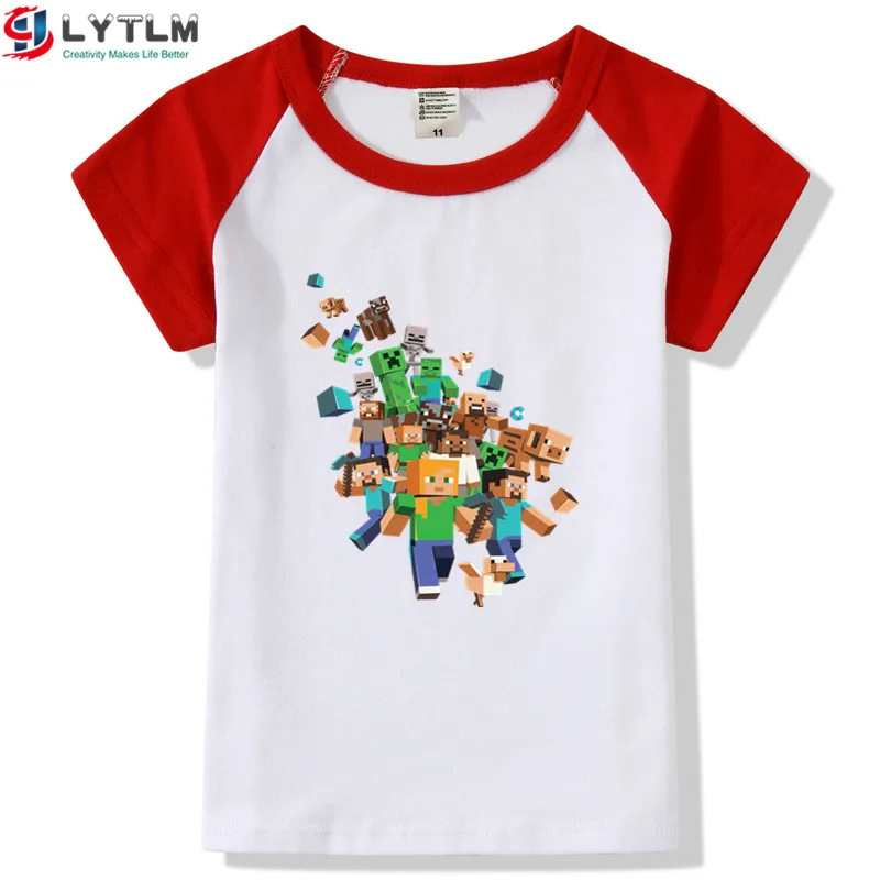 LYTLM/рубашка с короткими рукавами для мальчиков костюмы с персонажами игры, футболки для мальчиков, детские футболки с рисунком XXX, Детские футболки для мальчиков
