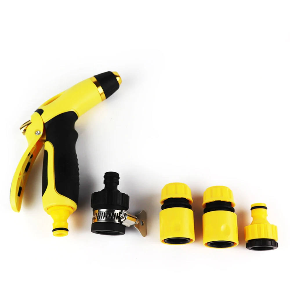 Hose Nozzle 5 Piece Set 10-Patterns Multi-function Water Gun High Pressure Car Washing Pistol Grip Sprayer Hose Nozzle