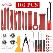 103pcs Auto Fastener Removal Tool Car Door Panel Remover Tool Car Auto Removal Trim Clip Fastener Disassemble Vehicle Refit Tool