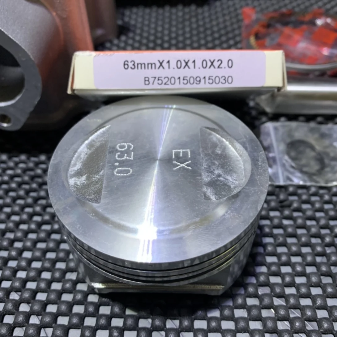 Цилиндр 58 5мм 61мм 62мм 63 мм 2 клапана 15 палец для GY6 125 150 водяное охлаждние цилиндр с