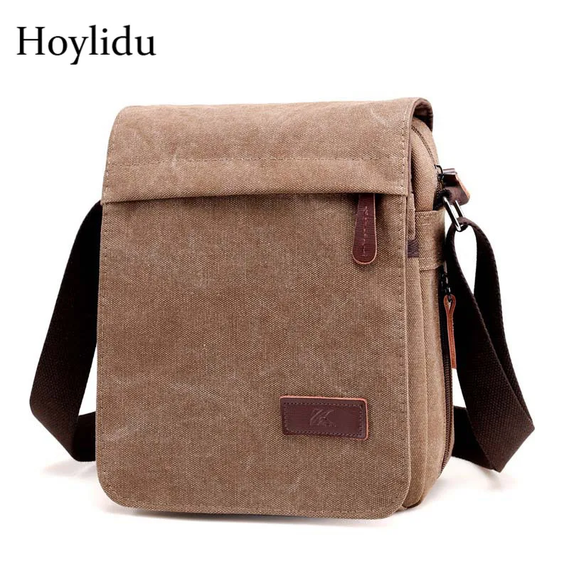 

Mens Vintage Canvas Shoulder Bag New Korean Small Tote Casual Travel Crossbody Bag For Male Large Capacity Design Messenger Bags