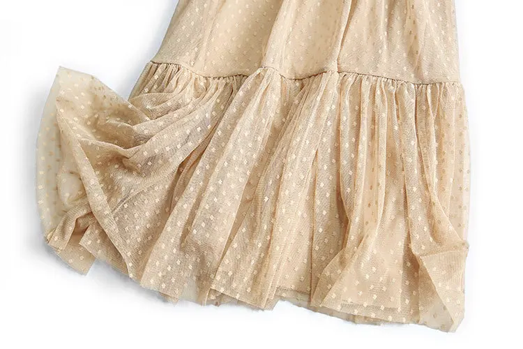 Zoj Brocade Double Layer Jacquard Gauze Skirt Amorous Glances Point Cake Dress Skirt New Style WOMEN'S Dress Batch