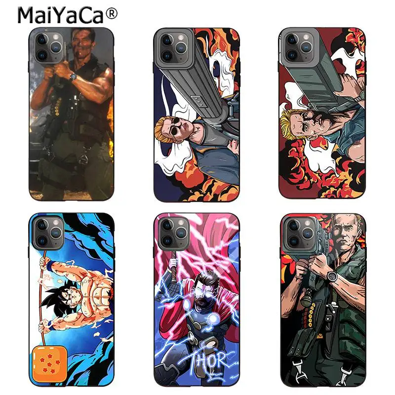 Пленка MaiYaCa Commando 1985 Arnold Schwarzenegger cannon Ball Goku, чехол для телефона iPhone 11 pro XS MAX 8 7 6 6S Plus X 55S SE XR