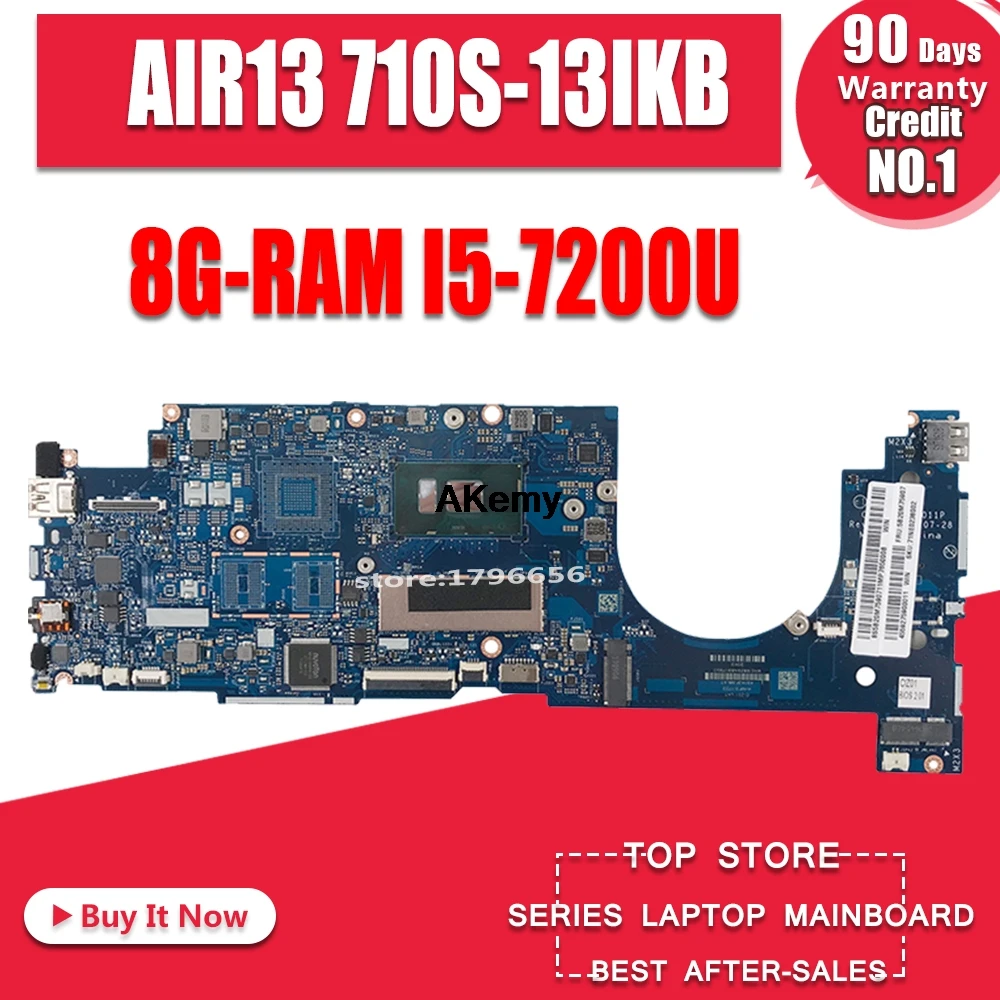 LA-E011P материнская плата для ноутбука lenovo Ideapad AIR13 710S-13IKB тестовая оригинальная материнская плата 8G-RAM I5-7200U